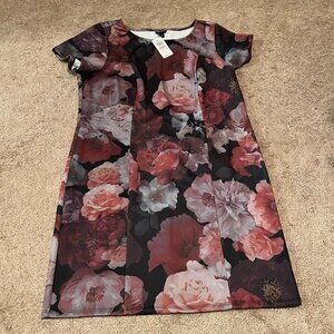 Torrid Red Floral Scuba Mini Dress